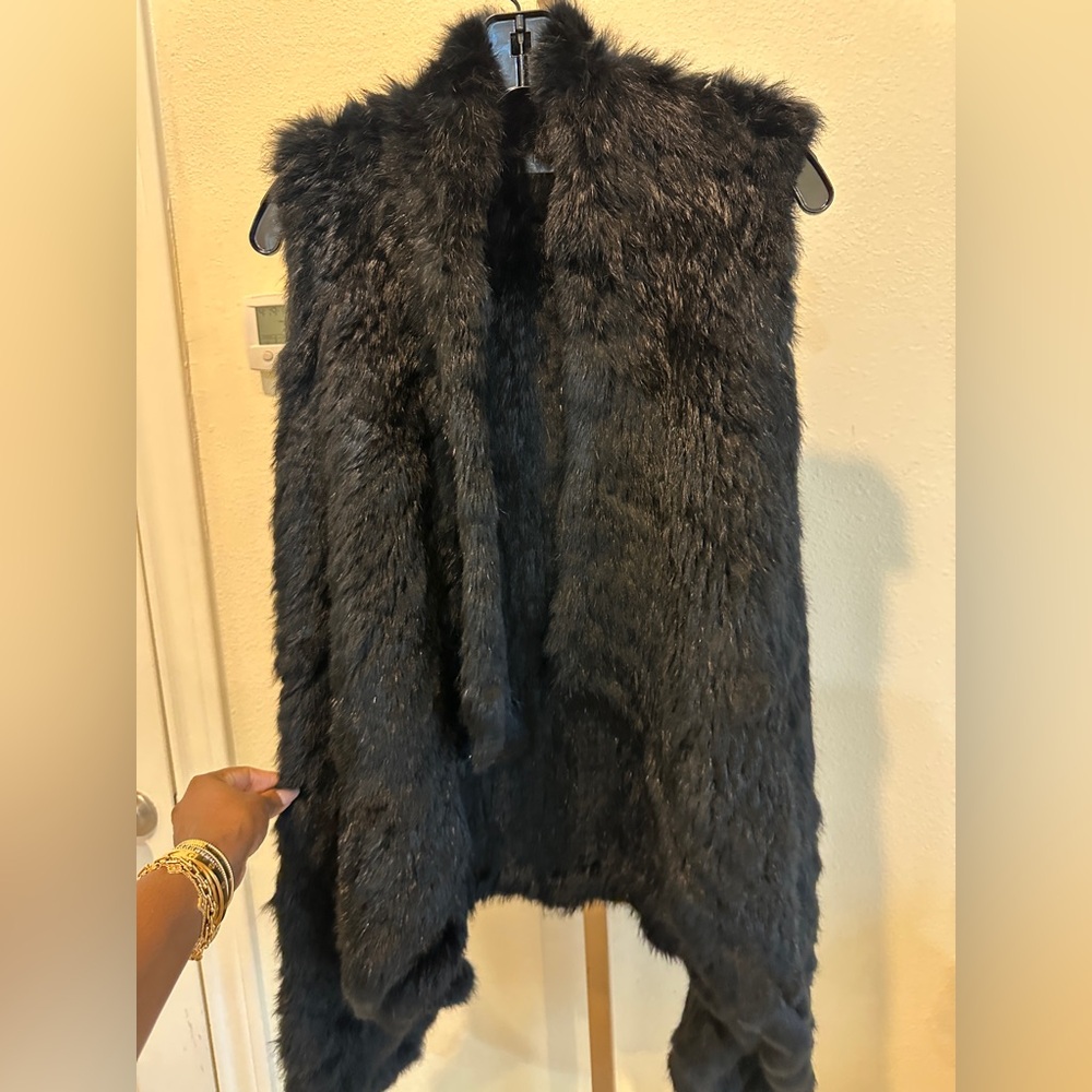 Black Rabbit Fur Vest - Picture 6 of 6